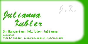 julianna kubler business card